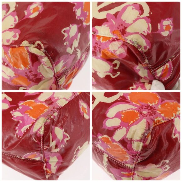 CHANEL High Summer Tote Bag Coated Canvas Red CC Auth - Picture 15 of 15